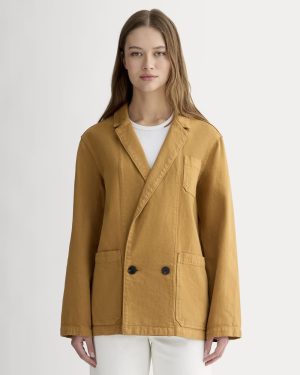 The Denim Chore Blazer | Garment-Dyed Neutral