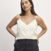 The Cami in Butterlite | Bone / Black Square Dot