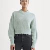 Cropped Cocoon Sweater in Alpaca | Heather Gray Mist