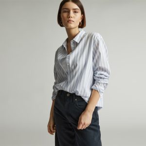 The Must-Have Shirt in Silky Cotton | Periwinkle / White