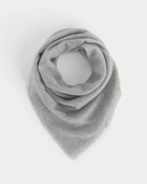 The Feather Cashmere Bandana | Heathered Grey