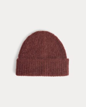 Plush Alpaca Beanie | Merlot