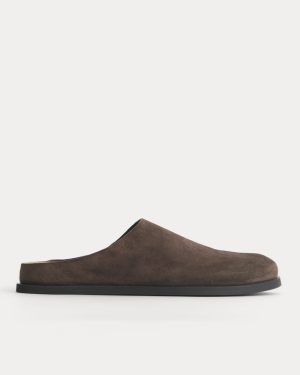 Suede Clog | Deep Brown