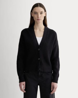 The Boxy Cardigan in Everyday Cotton | Black
