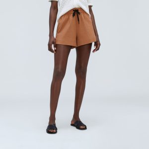 The Seersucker Boxer Short | Tawny Brown