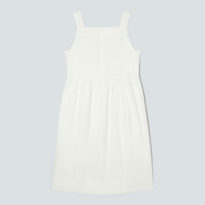 The Seersucker Midi Dress | White
