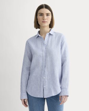 The Must-Have Shirt in Linen | Bluebell / Bone