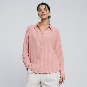 The City Stripe Shirt | Light Rose