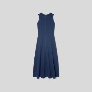 The  Organic Cotton Waffle Tank Dress | Navy