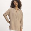 The Boyfriend Shirt in Washable Silk | Chanterelle