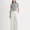 The Wide-Leg Pant in Stretch Linen | Natural Chambray