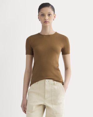 The Luxe Rib Crew | Toffee