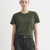 The Box-Cut Tee in Essential Cotton | Dark Green | No Pocket