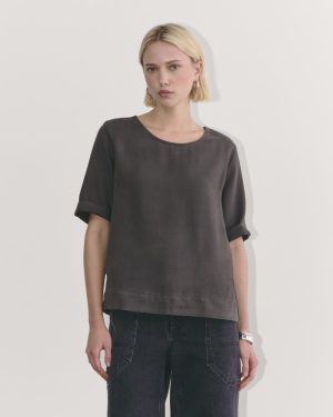 The Relaxed Tee in Buttersoft | Graphite