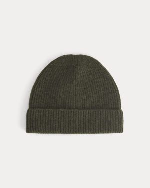 The Cashmere Ribbed Beanie | Heather Beech