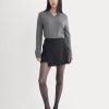 Wrap Mini Skort in Tailor Twill | Black