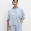 The Boxy Overshirt in Buttersoft | Chambray Blue