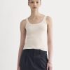 The Light Ribbed Cami in Ultrasoft Merino | Parchment