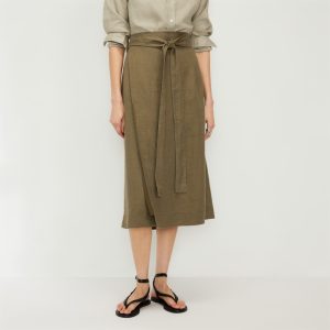The Linen Wrap Skirt | Kalamata