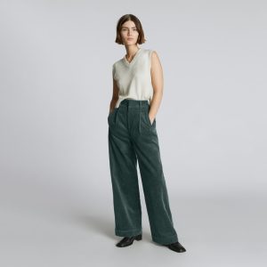 The Corduroy Way-High® Drape Pant | Evergreen