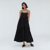 The Naia™ Ripple Tiered Maxi Dress | Black
