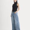 Paneled Ultra Wide-Leg Jean | Tungsten Scratch