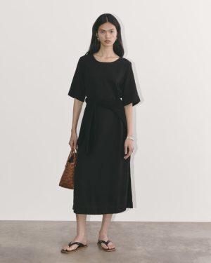 The Relaxed T-Shirt Dress in Buttersoft | Black