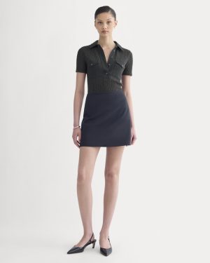 The Cozy Rib Polo | Black