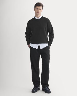 Pleated Trouser in Tailor Twill | Black