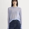The Air Alpaca™ Relaxed Crew Top | Soft Blue