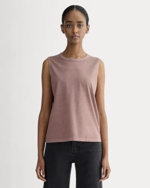 The Boyfriend Tank in Essential Cotton | Brown Garment Dye