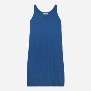 The Naia™ Ripple Tank Dress | Deep Blue