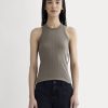 The Shimmy Cutaway Tank | Taupe
