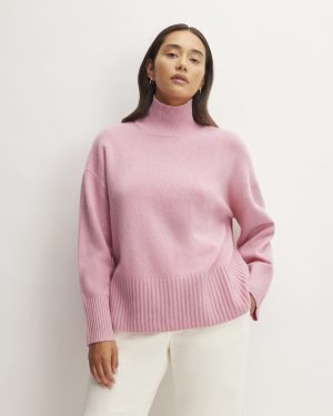 The Cashmere Oversized Turtleneck | Bubblegum
