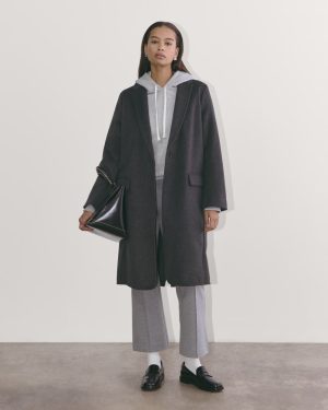 The Topcoat in Wool | Dark Charcoal Melange