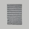 The Alpaca Patterned Scarf | Light Heather Grey / Dark Charcoal Buffalo Check