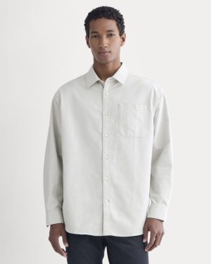 Oversized Oxford Shirt | Grey