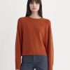 The Boxy Crew in Cashmere | Rust