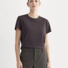 The Box-Cut Tee in Essential Cotton | Dark Chocolate | No Pocket