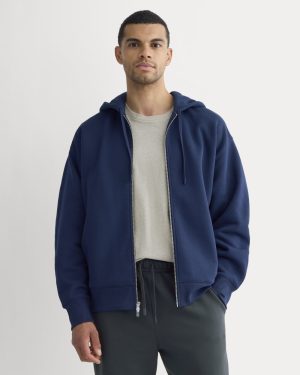 Luxe Fleece Full-Zip Hoodie | Deep Navy