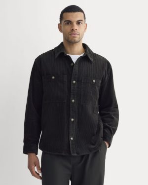 Wide Wale Corduroy Shirt | Black