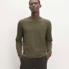 The Grade-A Cashmere Crew | Heathered Army Green