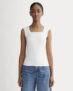 The Form Square-Neck Tank | White