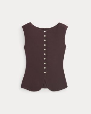 Sleeveless Button-Up in Butterluxe | Deep Plum