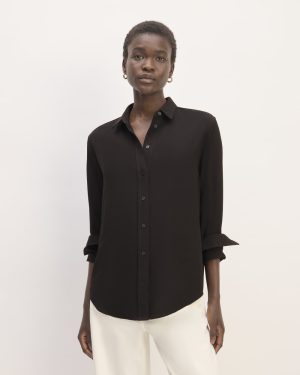 The City Stripe Relaxed Shirt | Black