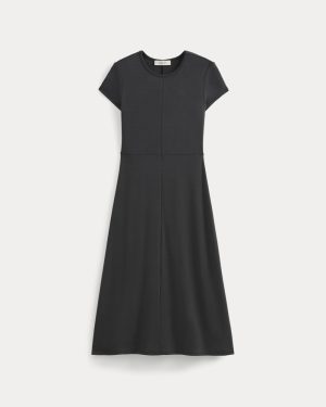 Midi Tee Dress in Butterknit | Black