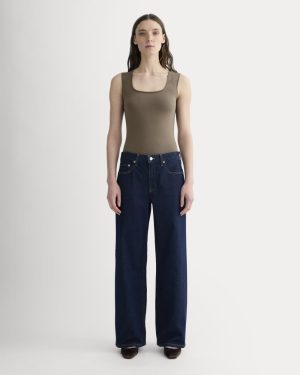 The Form Square-Neck Bodysuit | Deep Taupe