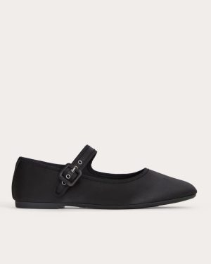 The Day Buckle Mary Jane | Black Satin