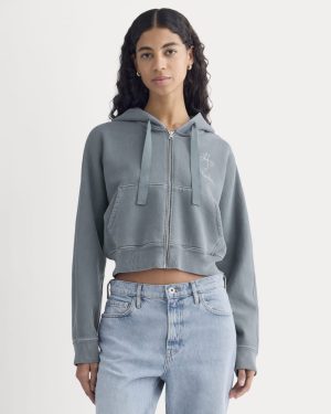Everlane x The Laufey Foundation Cropped Full-Zip Hoodie | Vintage Indigo