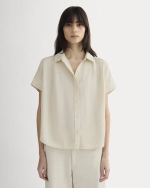 The Square Shirt in SoftLuxe | Sandshell